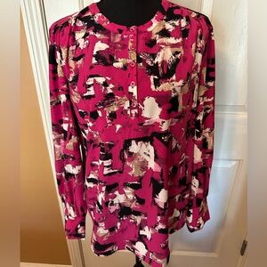 The Limited Women's Fuchsia Abstract Blouse